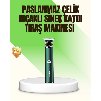 ÇOK SATAN Koyu Yeşil Profesyonel Metal Gövdeli Saç Kesme Makinesi