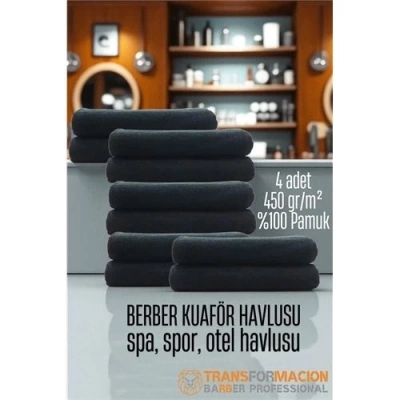 ÇOK SATAN Kuaför Berber Havlusu 10 ADET Pamuk Berber Havlusu 50x90 Siyah