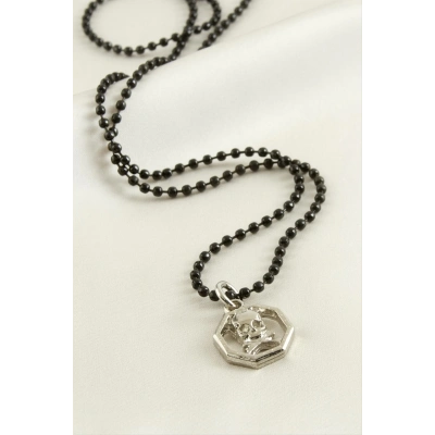 ÇOK SATAN Kuru Kafa Top Zincirli Erkek Kolye