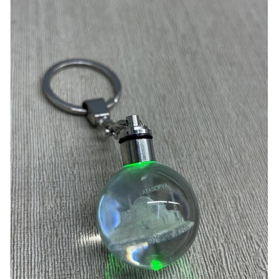 ÇOK SATAN Ledli Ayasofya Tasarımı Kristal Anahtarlık