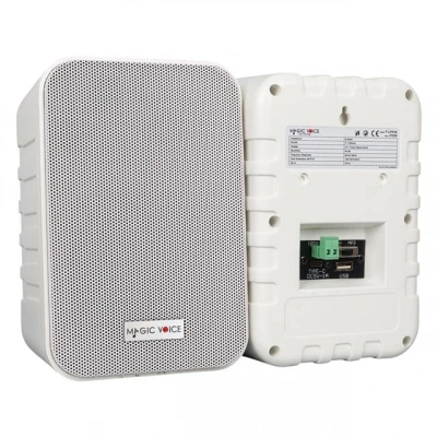 Magicvoice F-lhy4a 4 (10 Cm) Hat Trafolu Duvar Tipi Sütun Hoparlör (10w Rms / 150w Peak - Mp3 Usb Uyumlu) Çiftli Takım Set - Beyaz
