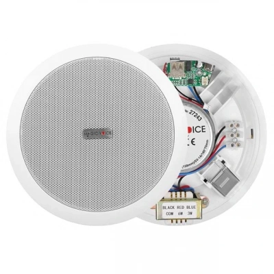 Magicvoice Tpı-351 6 (16 Cm) Hat Trafolu Alçıpan/asma Tavan Tipi Hoparlör (6w Rms - Mp3 Usb Uyumlu) - Beyaz