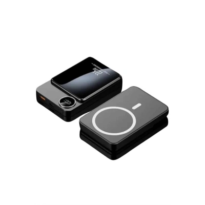 ÇOK SATAN Magsafe Powerbank 10.000 mAh 22.5 Watt Hızlı Şarj Göstergeli Kablosuz Taşınabilir Şarj