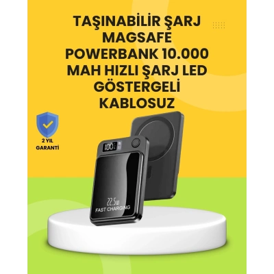 ÇOK SATAN Manyetik ve Hızlı Kablosuz Şarj Güç Bankası Powerbank