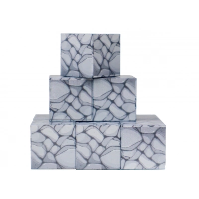 ÇOK SATAN Megacraft 9 Parça Gri Taş Blok