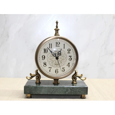 ÇOK SATAN Mermer Tabanlı Masaüstü Saat