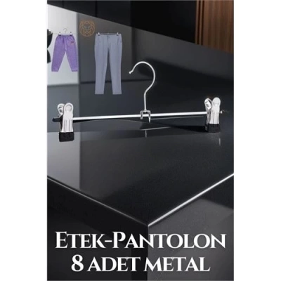 ÇOK SATAN Metal Etek Pantolon Askısı - Mandallı Etek Askısı Pantolon Askısı 8 Adet
