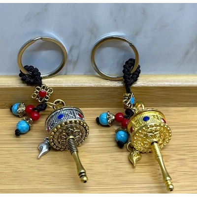 ÇOK SATAN Metal Feng Shui Şans Çarkı Anahtarlık Alk4455