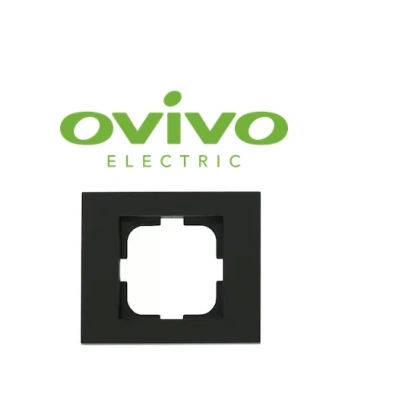 ÇOK SATAN Metalik Siyah Tekli Çerçeve Grano - Priz ve Anahtar İçin Uyumlu Çerçeve