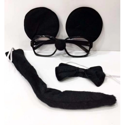 ÇOK SATAN Mickey Mouse Gözlüğü Papyonu Kuyruğu Seti