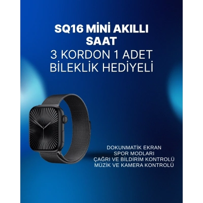 ÇOK SATAN Mini Series 10 Akıllı Saat | 3 Kordon + Bileklik Hediyeli, Tüm Telefonlarla Uyumlu
