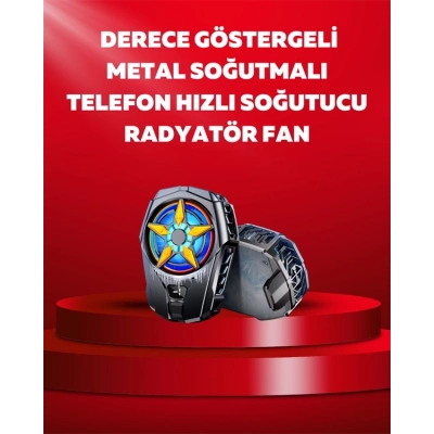 ÇOK SATAN Mobil Cihaz Soğutma Radyatörü – Metal+ABS, Type-C Kablolu