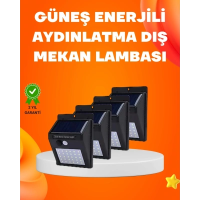 ÇOK SATAN Montajlı Güneş Enerjili Duvar Tipi Aydınlatma – 8 Saat Çalışma Süresi