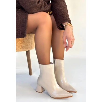 Mosy Bej Rugan Topuklu Bot