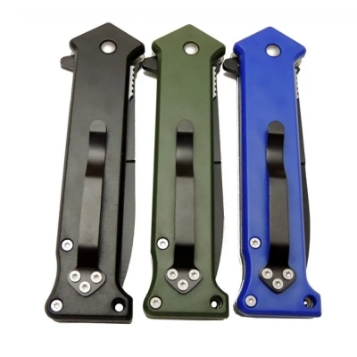 ÇOK SATAN Mtech 4352 Mavi Bas - Çek Kamp Çakı 20cm- Otomatik, Kemerlikli