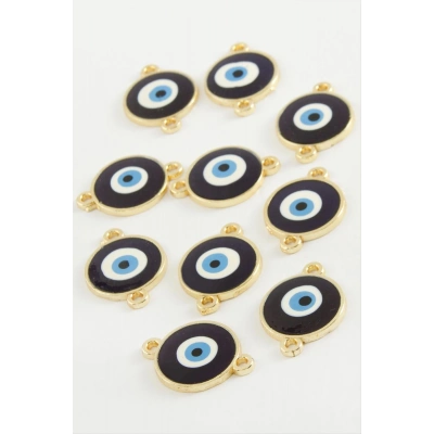 ÇOK SATAN Nazar Çift Kulplu Mineli Bileklik ve Kolye Ucu Aparatı 1 Adet