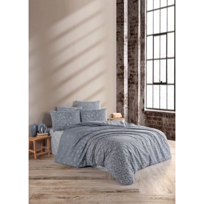 ÇOK SATAN Nevresim Dünyası Ranforce Çift Kişilik Nevresim Takımı Narin Gri