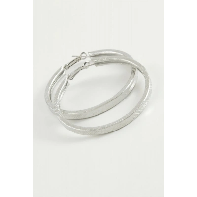 ÇOK SATAN Noktalı Kare Halka Küpe 4 cm