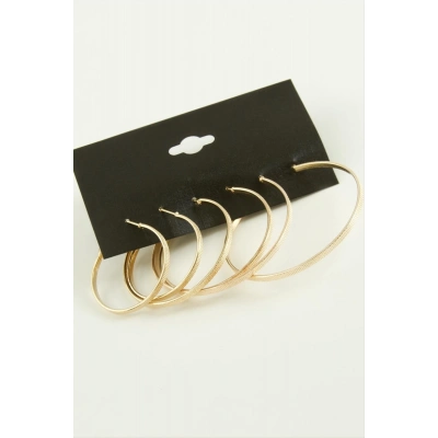 ÇOK SATAN Noktalı Metal Halka Küpe 6 Adet