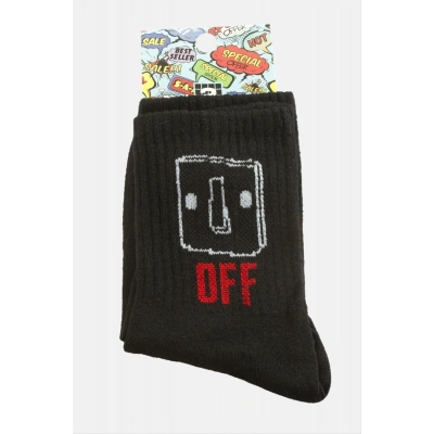 ÇOK SATAN Off Yazılı Kolej Çorap 8*28