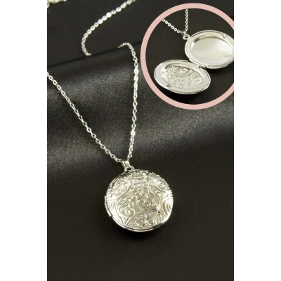 ÇOK SATAN Oval Kapaklı Çelik Kolye