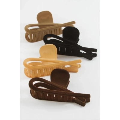 ÇOK SATAN Oval Renkli Kadife Mandal Toka 13 cm