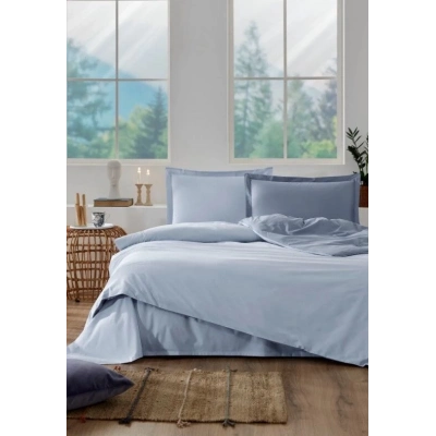 ÇOK SATAN Özdilek Çift Kişilik Ranforce Nevresim Takımı Colourist Buz Mavisi Marina