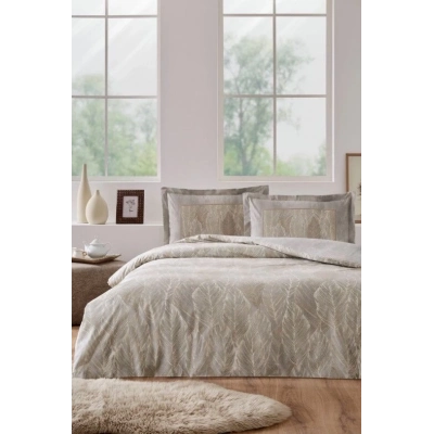 ÇOK SATAN Özdilek Çift Kişilik Ranforce Nevresim Takımı Folha De Ouro Bej