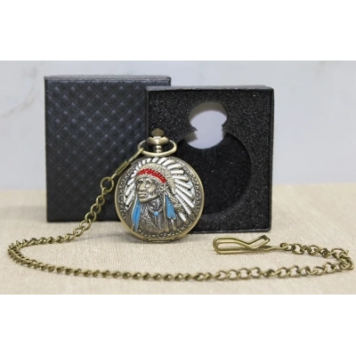 ÇOK SATAN Özel Kutulu Kızılderili Köstekli Saat Alk4677