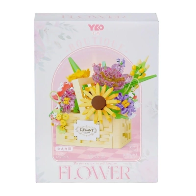 ÇOK SATAN P1294 Panlos Çiçek Buketi 1263 Parça Blok Seti -Vagon life