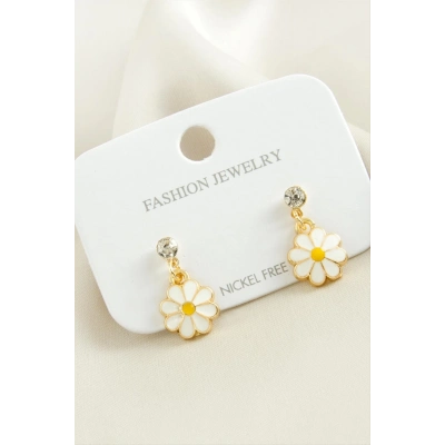 ÇOK SATAN Papatya Taşlı Mineli Küpe