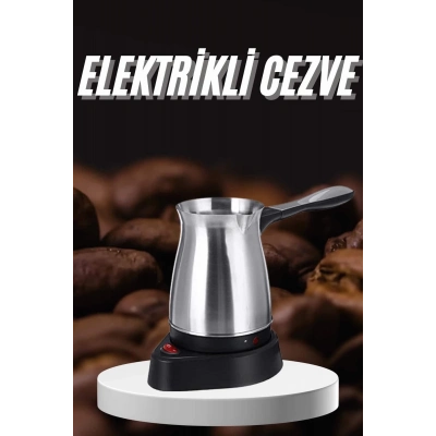 ÇOK SATAN Paslanmaz Çelik Türk Kahvesi Makinesi 6 Fincan Kpasiteli Elektrikli Cezve