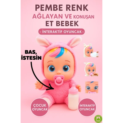 ÇOK SATAN Pembe Kız Ağlayan Ve Konuşan Et Bebek İNTERAKTİF İSTEKLERİNİ YERİNE GETİR BEBEK