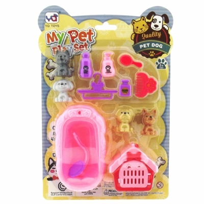 ÇOK SATAN Pembe Küvetli Evcil Hayvan Bakım Seti