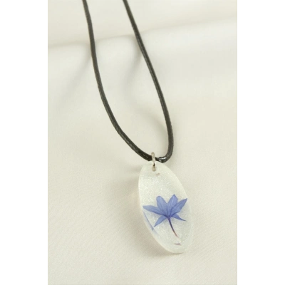 ÇOK SATAN Peygamber Çiçeği Elips Epoksi Kolye