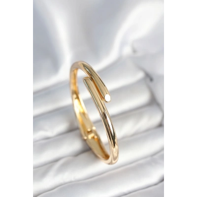 Pirinç Gold Renk Kadın Kelepçe Bileklik