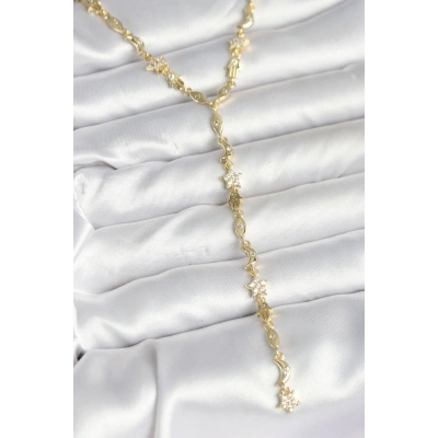 ÇOK SATAN Pirinç Gold Renk Kadın Manifest Kolye