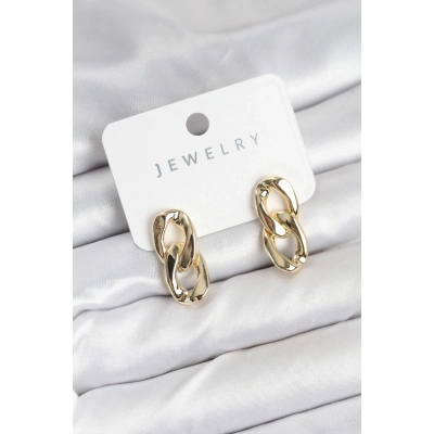 ÇOK SATAN Pirinç Gold Renk Zincir Model Kadın Küpe