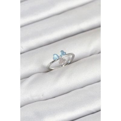 ÇOK SATAN Pirinç Gümüş Renk Yonca Model Kadın Yüzük