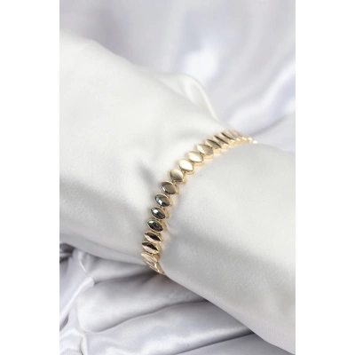 ÇOK SATAN Pirinç VIP Seri Gold Renk Sıralı Arpa Model Kadın Bileklik