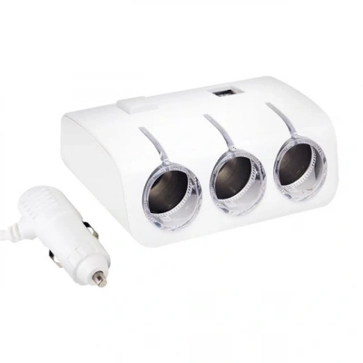 Powermaster Pm-18952 12v/24v Uyumlu 3lü Oto Çakmak Çoklayıcı Ve 2li Usb Şarj Cihazı