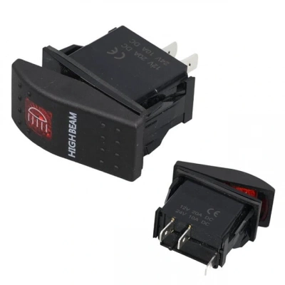 Powermaster Projektör Sembollü Işıklı 3 Pinli On-off 12-24v Marin Switch