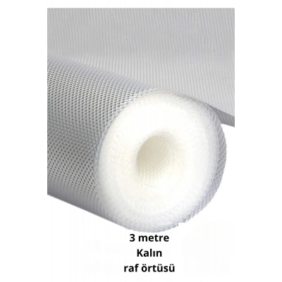 ÇOK SATAN Premium 3 Metre Pıtırcıklı Kaydırmaz Şeffaf Raf Örtüsü Halı Kaydırmaz 45 CmX3M Kalın Kaliteli Folyo