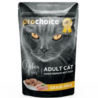 ÇOK SATAN Pro Choice Tahılsız Tavuk ve Ciğerli Yetişkin Konserve Kedi Maması 85 Gr