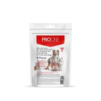 ÇOK SATAN Pro One Kedi ve Köpekler için Kuru Yıkama ve Bakım Eldiveni 8 Adet
