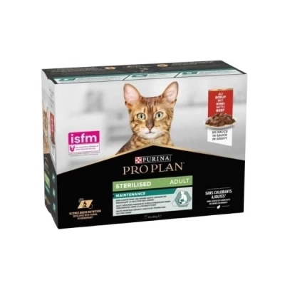 ÇOK SATAN Pro Plan Sığır Etli Pouch Kısırlaştırılmış Konserve Kedi Maması 10 Adet 85 Gr