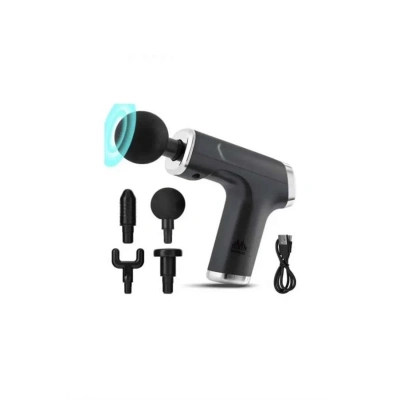 ÇOK SATAN Profesyonel Masaj Tabancası Sporcu Masaj Aleti 4 Başlıklı Şarjlı Titreşimli