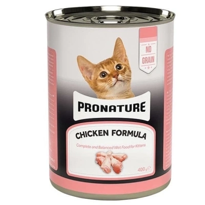 ÇOK SATAN Pronature Tahılsız Tavuklu Ezme Yavru Konserve Kedi Maması 400 Gr