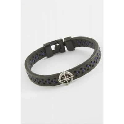 ÇOK SATAN Pusula Kaliteli Suni Deri Bileklik