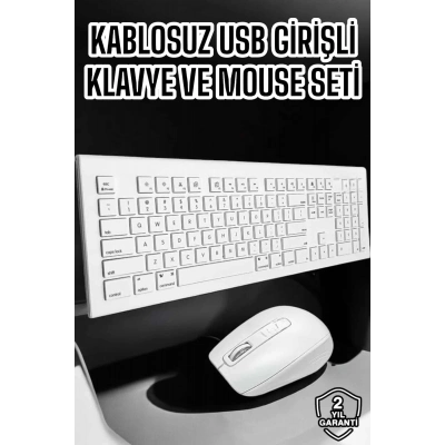 ÇOK SATAN Q Klavye Klavye ve Mouse Seti USB Girişli Kablosuz